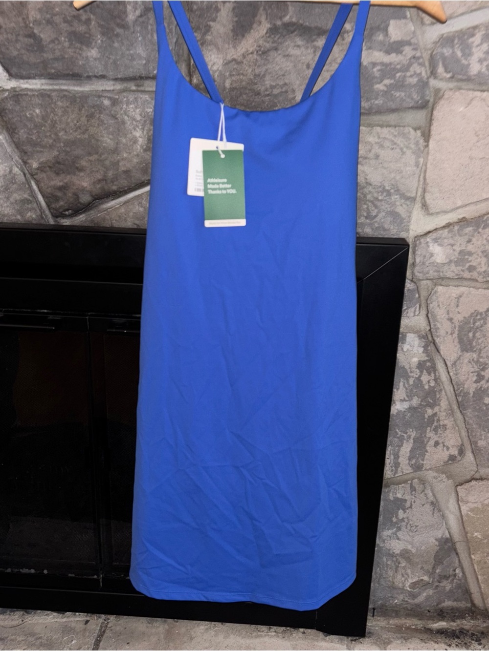 Halara Royal Blue mini dress with build in bra. Size small